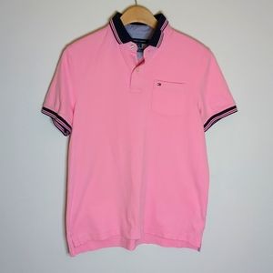 🔴 5/$25 Tommy Hilfiger Pink Men's Polo, Size Small